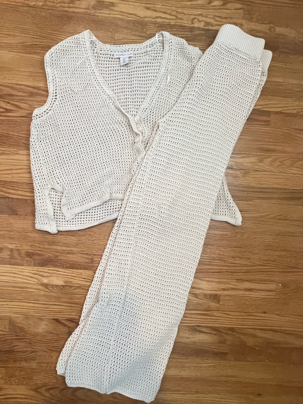 Sincerely Jules Crochet Swim Coverup Set - Cream